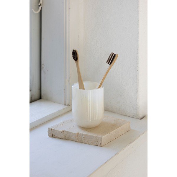 Krémový skleněný kelímek na zubní kartáčky Opal – Mette Ditmer Denmark-image-4