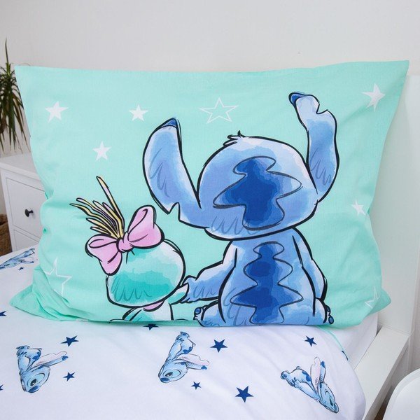 Bavlněné dětské povlečení na jednolůžko v mentolové barvě 140x200 cm Lilo & Stitch "Buddies" – Jerry Fabrics-image-3