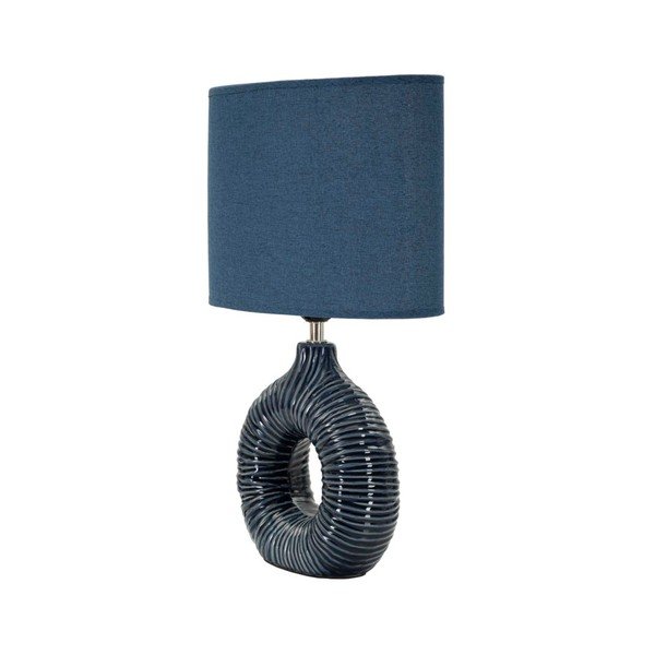 Modrá keramická stolní lampa s textilním stínidlem (výška 43 cm) Seta – Mauro Ferretti-image-2