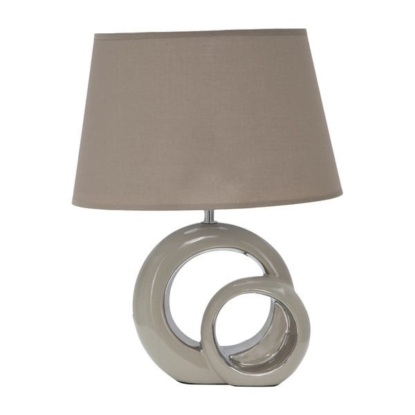 Béžová stolní keramická lampa Mauro Ferretti Arras, 40 cm