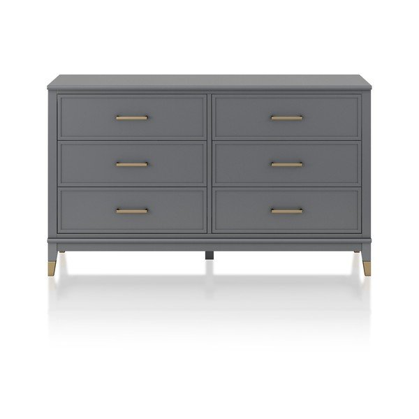 Šedá komoda CosmoLiving by Cosmopolitan Westerleigh, 144 x 85 cm-image-4