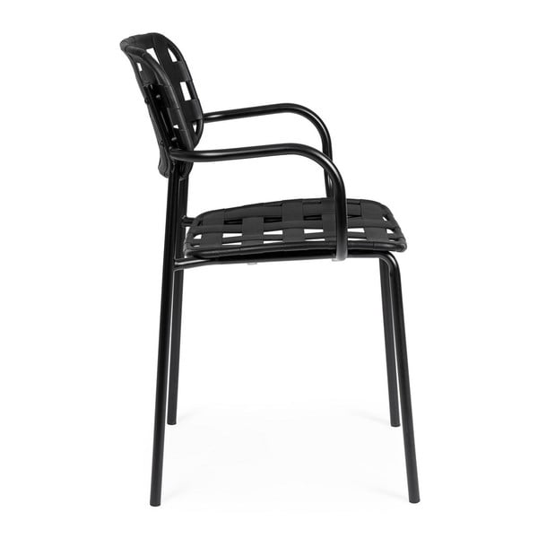 Černé kovové zahradní židle v sadě 4 ks Clover   – Bizzotto-image-2