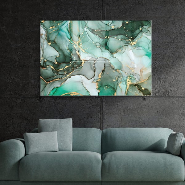 Skleněný obraz 100x70 cm Turquoise – Wallity-image-2
