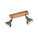 Bodové svítidlo v tmavě šedo-přírodní barvě 11x33 cm Delhi – Trio