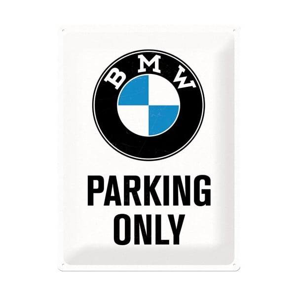 Plechová cedule BMW Parkings, 30x40 cm