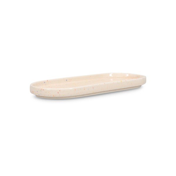 Béžový servírovací porcelánový talíř Fika – ONA-image-2