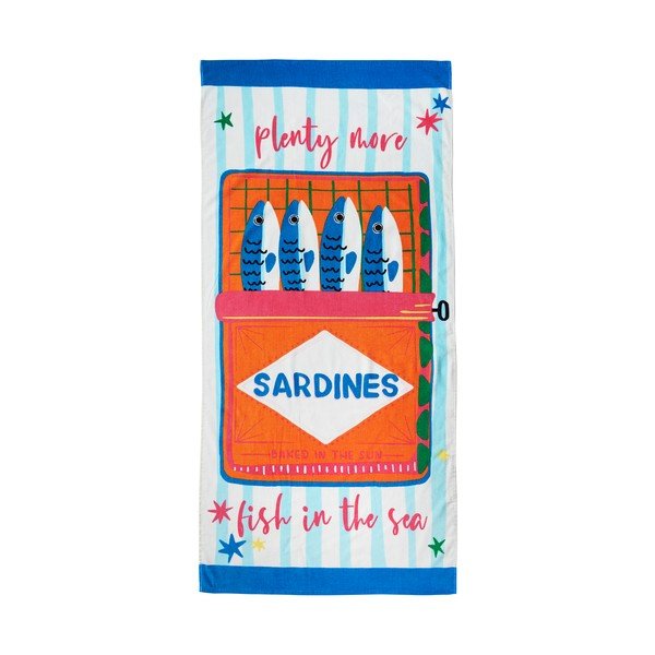 Bavlněná plážová osuška 76x160 cm Sardines – Catherine Lansfield