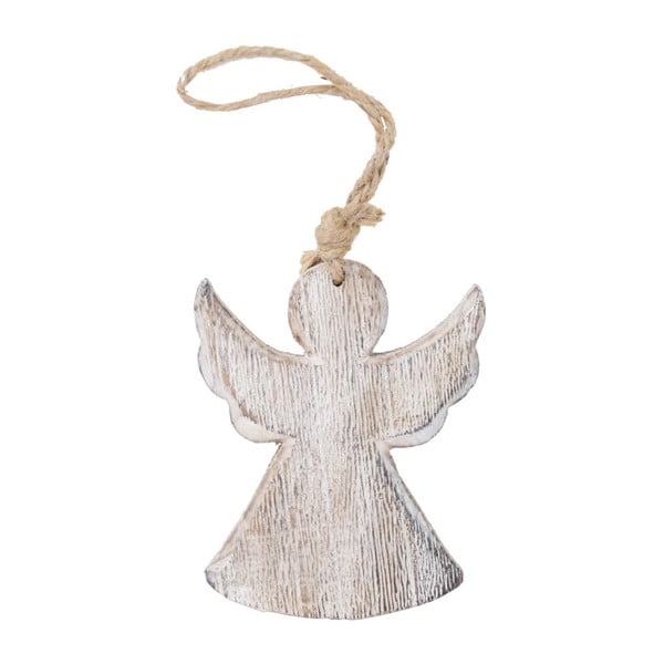 Závěsný dřevěný anděl Ego dekor, výška 13 cm