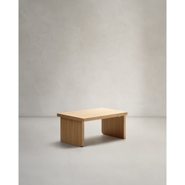Konferenční stolek v dekoru dubu v přírodní barvě 89x62 cm Oaq – Kave Home-image-4