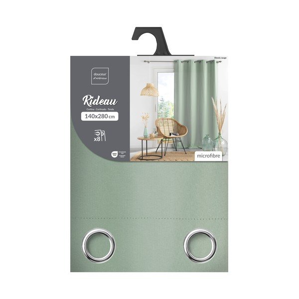 Šalvějově zelený dimout závěs z mikrovlákna 140x280 cm Absolu – douceur d'intérieur-image-4