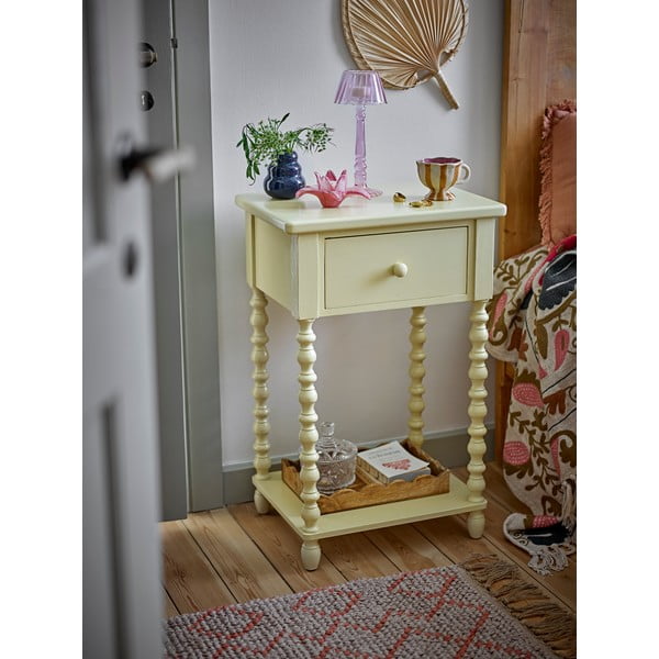Světle žlutý noční stolek Salino – Bloomingville-image-1