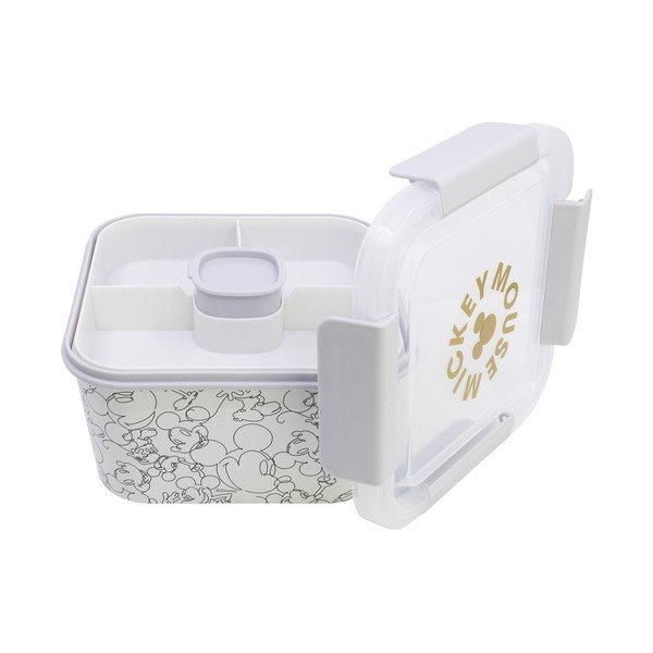 Bílý plastový dětský svačinový box Mickey Mouse – STOR-image-3