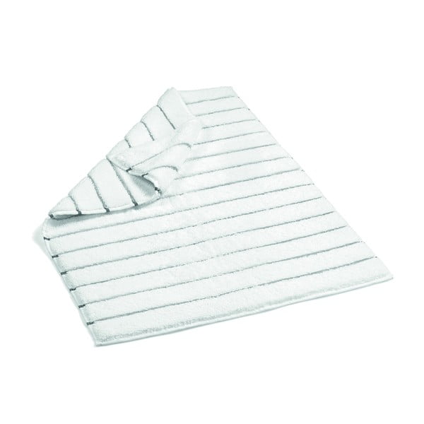 Bílo-šedá bavlněná koupelnová předložka Foutastic Striped Terry, 60 x 90 cm