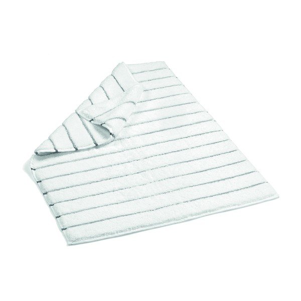 Bílo-šedá bavlněná koupelnová předložka Foutastic Striped Terry, 60 x 90 cm