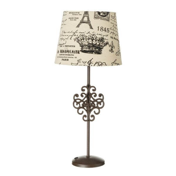 Černo-krémová stolní lampa Ixia Postal Card I,  21 x 48 cm