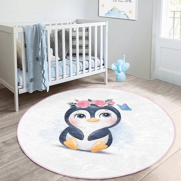 Bílý dětský koberec ø 100 cm Comfort – Mila Home-image-1