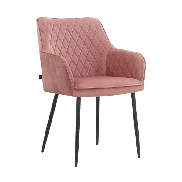 Světle růžová čalouněná jídelní křesla v sadě 2 ks Elvira – Støraa