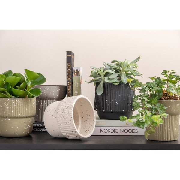 Světle béžový betonový květináč ø 14 cm Speckles - PT LIVING-image-1