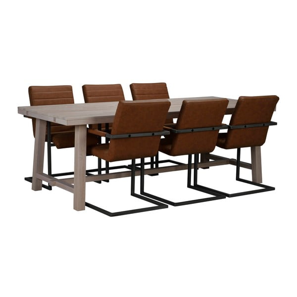 Matně lakovaný dubový jídelní stůl Rowico Brooklyn, 220 x 95 cm-image-4