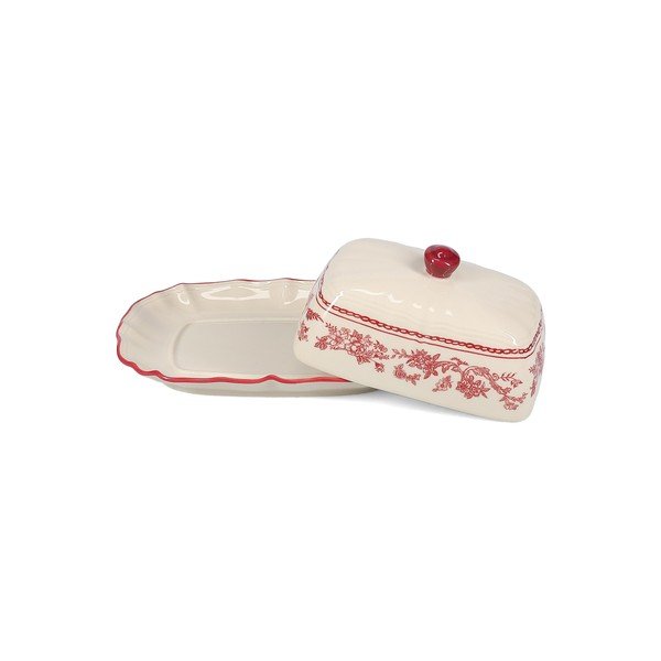 Vínová/slonovinová porcelánová máslenka Cyril – S|P Collection-image-2