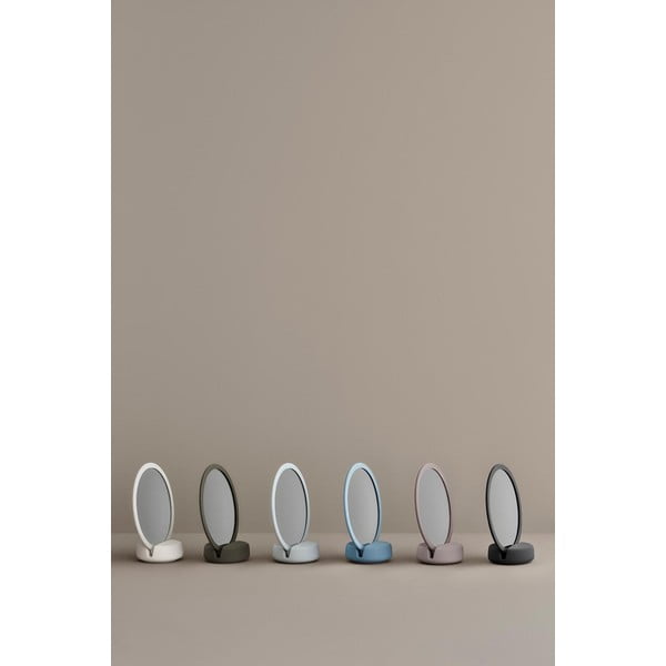 Krémové bílé stolní kosmetické zrcadlo Blomus, výška 18,5 cm-image-1