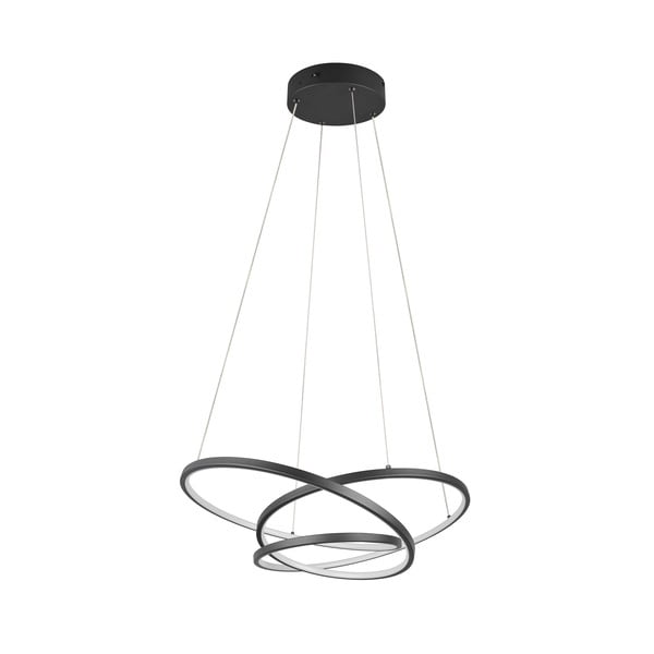 Matně černé LED stmívatelné závěsné svítidlo Darvin – Trio