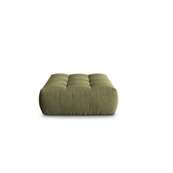 Světle zelená podnožka z textilie bouclé Bloom – Micadoni Home