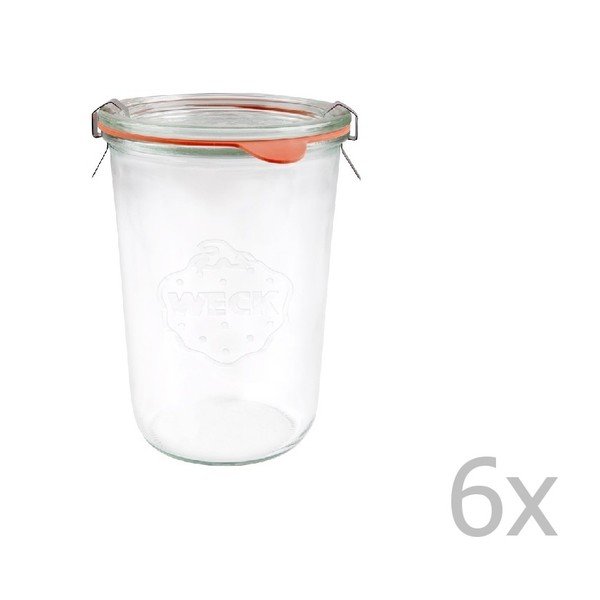 Sada 6 zavařovacích sklenic Weck Sturz, 850 ml