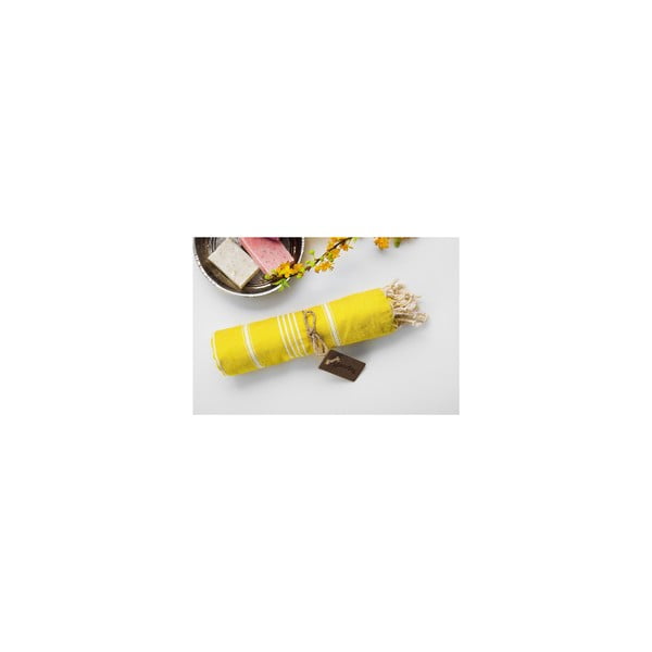 Hamam osuška Sabba Yellow, 100x180 cm