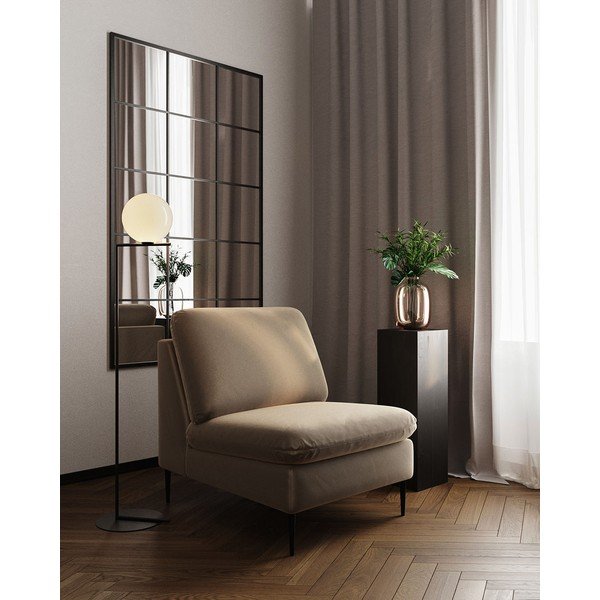 Hnědé sametové křeslo Moilo – MESONICA-image-1
