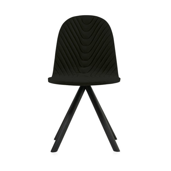 Černá židle s černými nohami Iker Mannequin Wave
