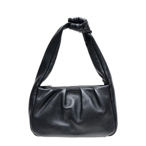 Černá kožená kabelka Carla Ferreri