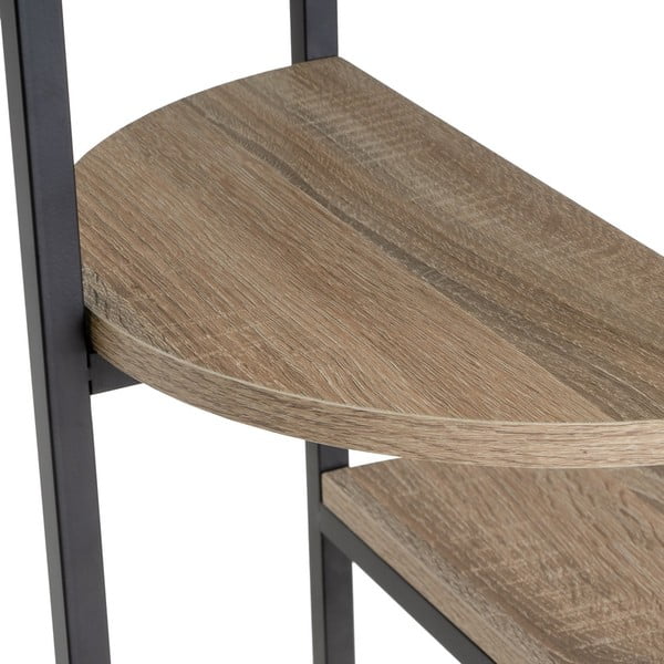 Regál v černo-přírodní barvě v dekoru dubu 40x110 cm – Casa Selección-image-3