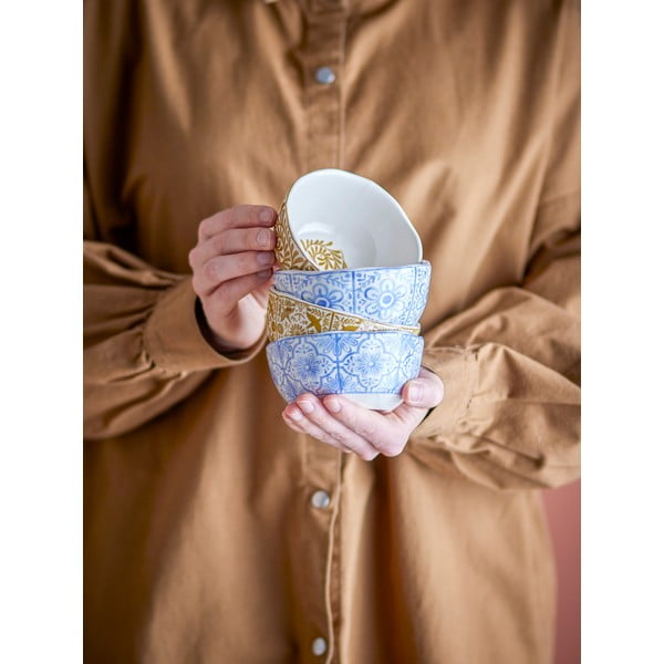 Modré/oranžové misky v sadě 4 ks z kameniny 200 ml Milton – Bloomingville-image-1