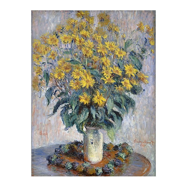 Obraz Claude Monet - Jerusalem Artichoke Flowers , 80x60 cm