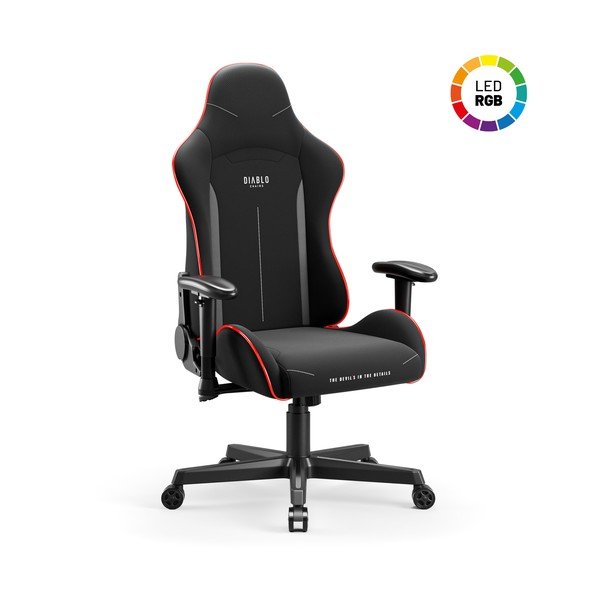 Černá herní židle X-Starter LED – Diablo Chairs