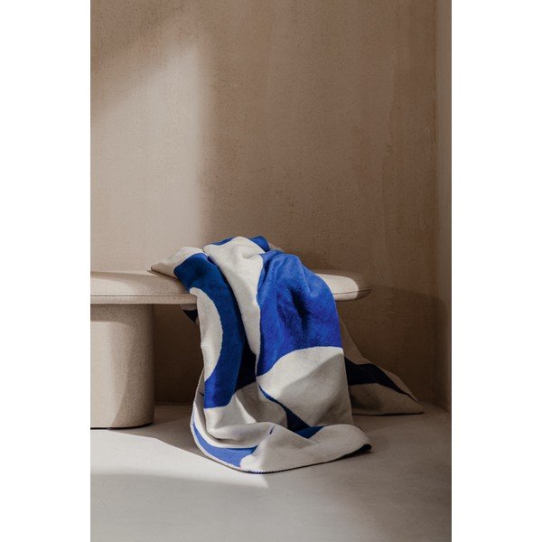 Modrá/krémová deka 150x200 cm Tul – noo.ma-image-4