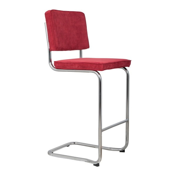 Růžová barová židle 113 cm Ridge Rib – Zuiver