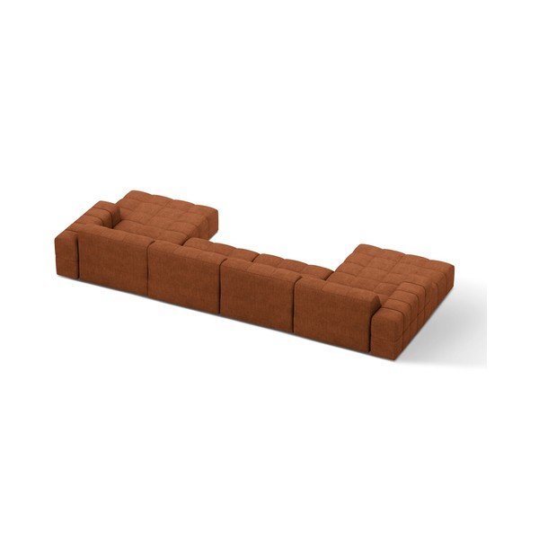 Žinylková rohová pohovka v terakotové barvě (do "U") Chicago – Cosmopolitan Design-image-2