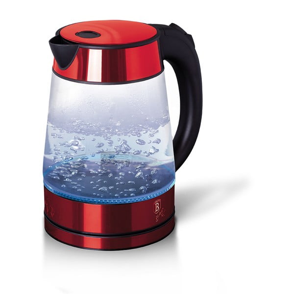 Červená rychlovarná konvice 1.7 l Burgundy Metallic Line - BerlingerHaus