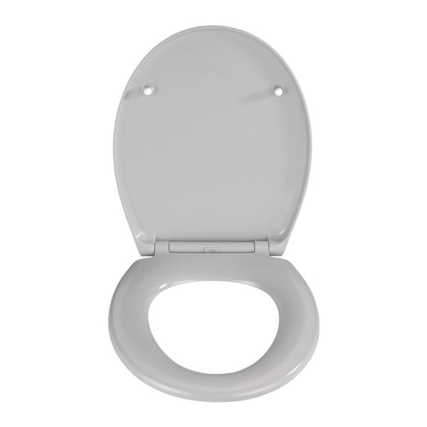 Světle šedé WC sedátko se snadným zavíráním Wenko Samos, 44,5 x 37,5 cm-image-1