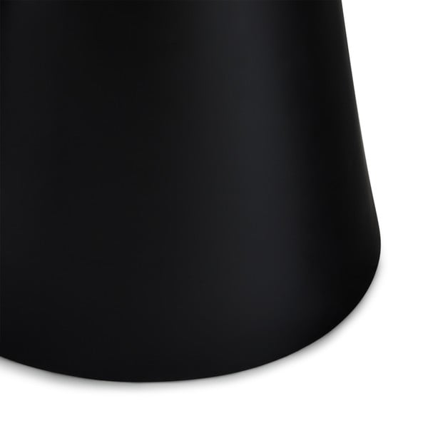 Konferenční stolek v tmavě šedé a černé barvě s deskou v dekoru mramoru ø 60 cm Tango – Furnhouse-image-2