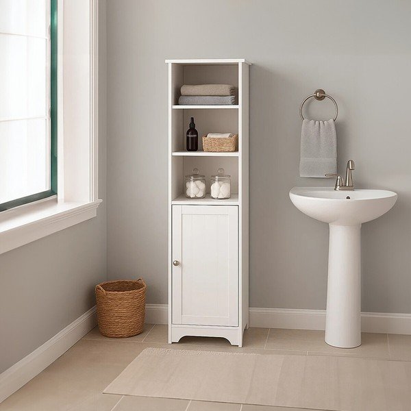 Bílá skříňka 40x160x38 cm Portern – Premier Housewares-image-1