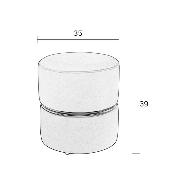 Zelený/tyrkysový sametový taburet Bubbly – White Label-image-3