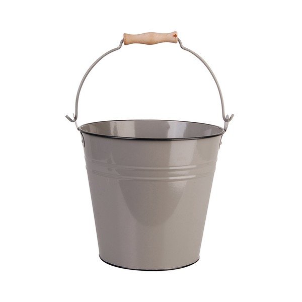 Šedý kyblík Esschert Design Garden, 9,7 l
