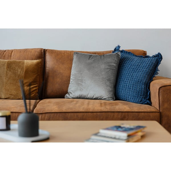 Koňakově hnědá rohová pohovka z imitace kůže (pravý roh) Copenhagen – Scandic-image-1