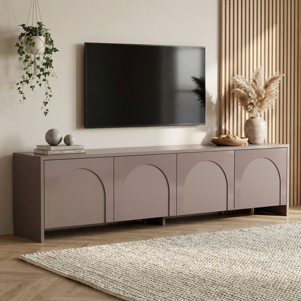 Taupe TV stolek 180x45x32 cm Aurelia – Kalune Design-image-1