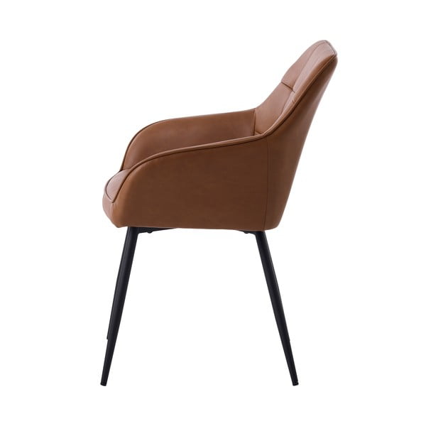 Hnědá čalouněná jídelní křesla v sadě 2 ks s područkami Nolan Square – Unique Furniture-image-4