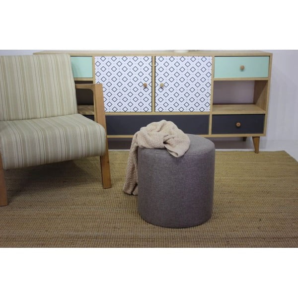 Šedý taburet Silindir  – Balcab Home-image-2