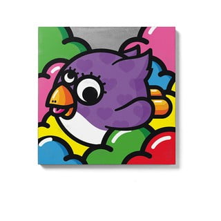 Betonový nástěnný obraz Lyon Béton Volante Violette, 50 x 50 cm